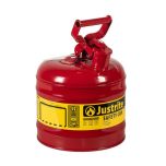Justrite 2 Gallon Steel Safety Can for Flammables Type 1 Flame Arrester Red UAE