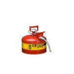 Justrite 2.5 Gallon 5/8" Metal Hose Steel Safety Can for Flammables Type 2 UAE