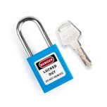 Blue LOTO Padlock 38mm Steel Shackle