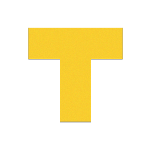 FLEX Floor Marking Ts 6" x 6" Yellow UAE