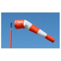 AWCS18-96O/W Orange And White Windsock 18" X 96" UAE KSA
