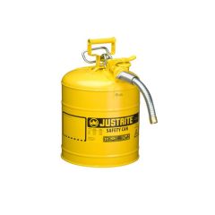 Justrite 5 Gallon 1" Metal Hose Steel Safety Can for Diesel Type 2 AccuFlow Yellow UAE