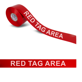 RIGID SIGNAL 3X100 Wht/Red 5S RED TAG AREA | Safety Signage Tapes ...