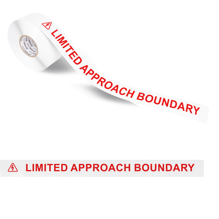 RIGID SIGNAL 4X50 Red/Wht LIMITED APPROACH BOUNDARY | Safety Signage ...