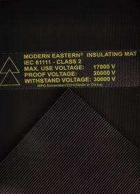 Modern Eastern High-Voltage Insulating Rubber Mat, IEC- 61111 test certified Class 2 
