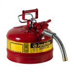 Justrite 2.5 Gallon 1" Metal Hose Steel Safety Can for Flammables Type 2 UAE