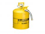 Justrite 5 Gallon 1" Metal Hose Steel Safety Can for Diesel Type 2 AccuFlow Yellow UAE